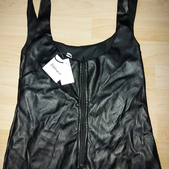 Revamped Faux Leather Dress - Picture 7 of 9